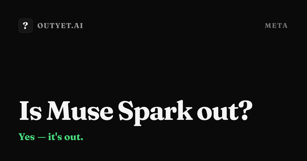 Muse Spark: Meta is still training their big models but we will get an update on Muse Spark soon https://t.co/M62UrzO40q